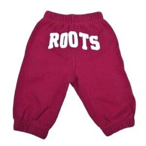 Roots Baby Orginal Roots Sweatpants  Trackpants Raspberry Pink Size 3 6M